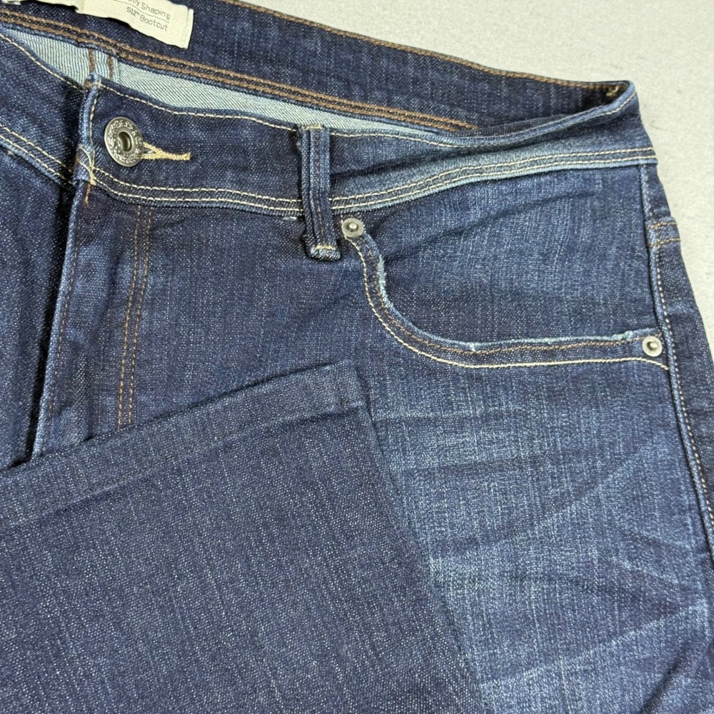 Levis Perfectly Shaping Bootcut Jeans Dark Wash Denim Blue Womens 18W M